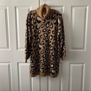 [Vici Collection] leopard print sweater dress